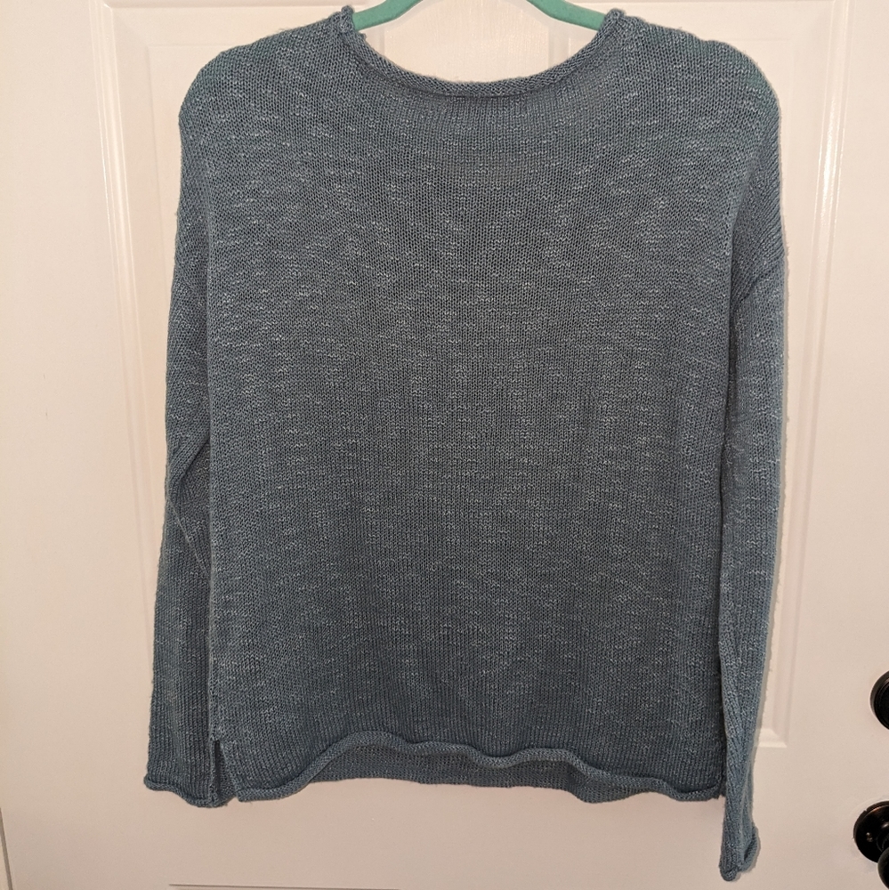 Marled Reunited Blue Anchor Nautical knit sweater Acrylic Medium - Picture 5 of 10
